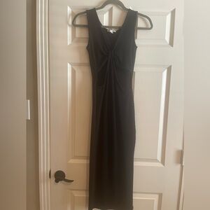 Antistar Black Maxi Dress with Cutouts